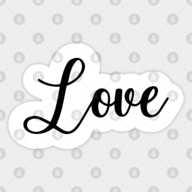 Love Series: Love Handwritten Script Sticker by Jarecrow 